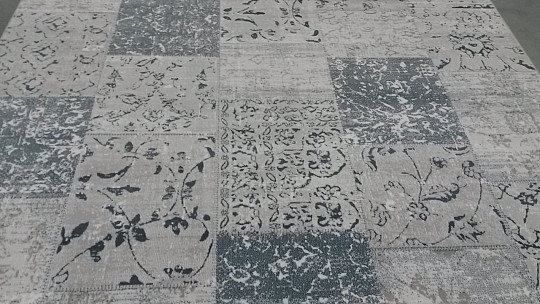 Teppich modern  PIAZZO 12168 grau/blau