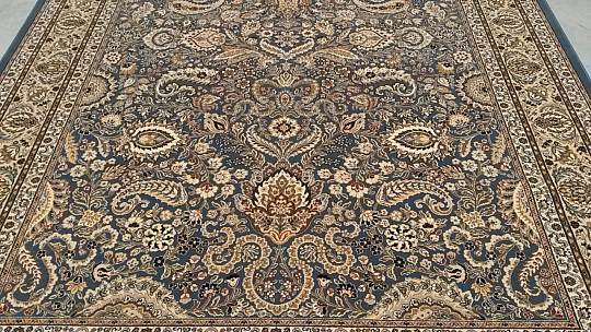 Luxuriöser klassischer Wollteppich ORIENT BLUE 901