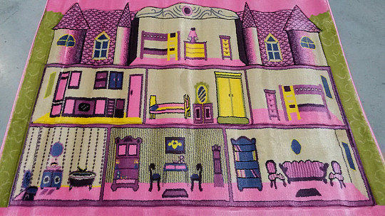 Kinderteppich  KIDS SCHLOSS rosa