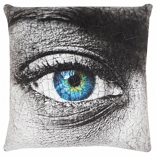 Dekokissen VELVET Silbernes Auge