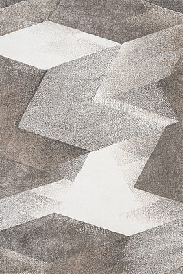 Stück Teppich VEGAS HOME grau / weiß