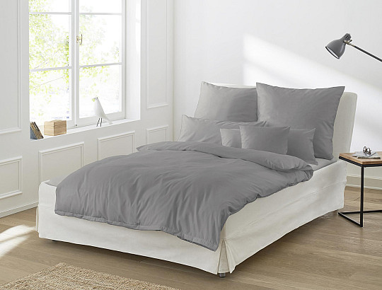 IRISETTE luxuriöser Baumwollsatin Paris Graphit