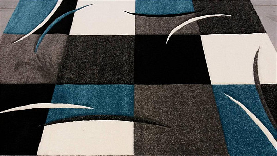 Teppich modern MOND MERINO türkis