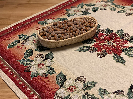 Gobelin-Tischdecke Weihnachtsrose DIBAR