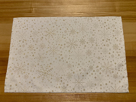 Weihnachtstischdekoration FLOCKEN UND GOLD