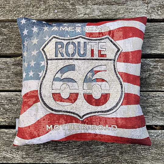 Gobelin-Kissenbezug ROUTE 66