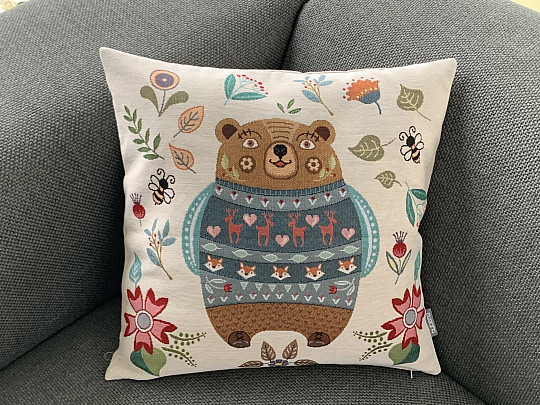 Gobelin Kissenbezug MERRY ANIMALS 2