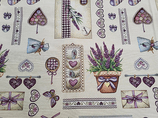 Gobelin Tischdecke, Lavendel Schal 4