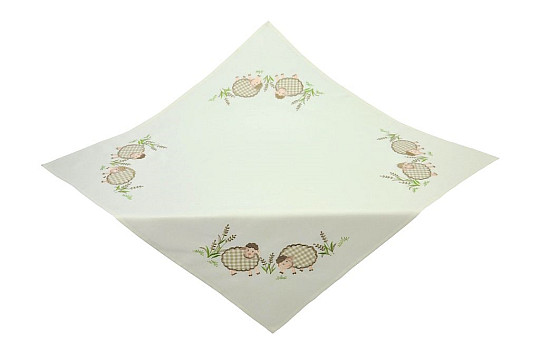 Bestickte Tischdecken und Schals SCHAFE