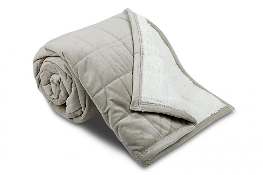 Mikrofaserdecke EXTRA SOFT SHEEP Naht grau hell