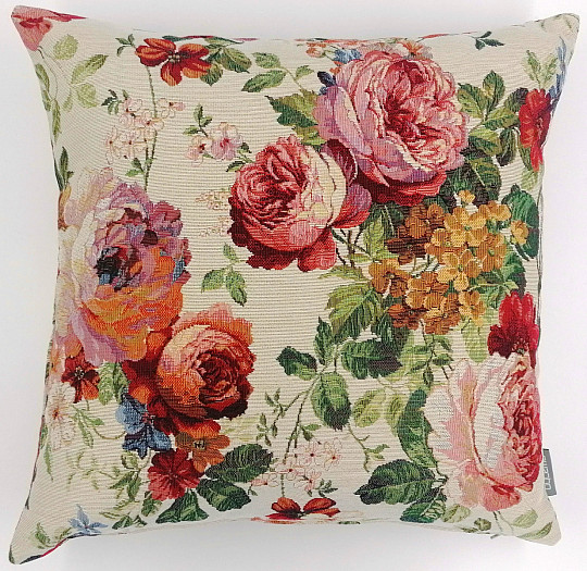 Gobelin-Kissenbezug CREME ROSE