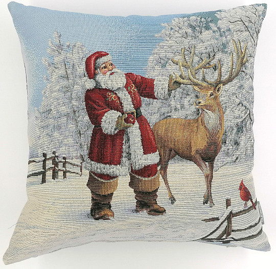 Weihnachts-Wandteppichbezug SANTA WITH REH