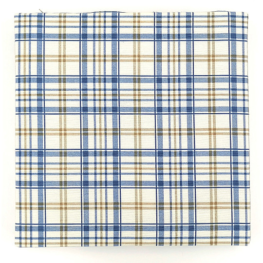 Stuhlsitze Laura kariert blau