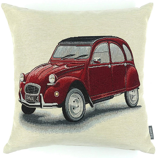 Gobelin-Kissenbezug Citroën 2CV red