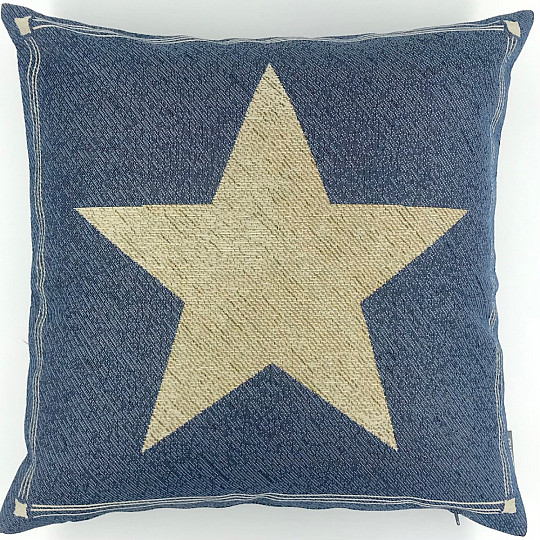 Gobelin-Kissenbezug BLUE STAR 1