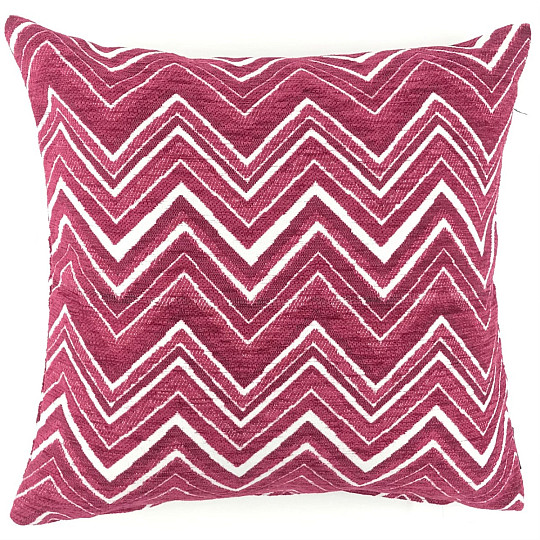 ZIG ZAG rosa dekorativer Kissenbezug