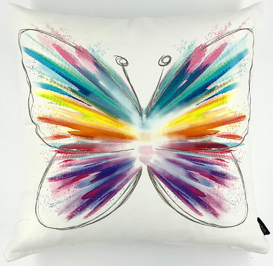 Dekorativer Kissenbezug PASTELL SCHMETTERLING