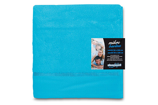 Handtuch und Badetuch MICRO TURQUOISE