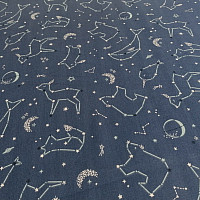 Baumwollstoff mit Tierkonstellationen