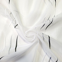 Voile-Gardine Gerster mit der grauen Stickerei 195/0810