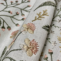 Bestickter Dekorationsstoff mit Blumen GINGER