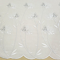 Luxusvorhang GERSTER 11868 beige Stickerei