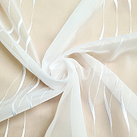 Moderne bestickte Gardine white GERSTER 195/0001
