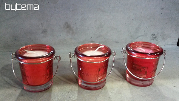 Kerzenständer für die Votivkerze rubinfarbig
