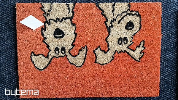 Fußmatte Orange Hund Bytema