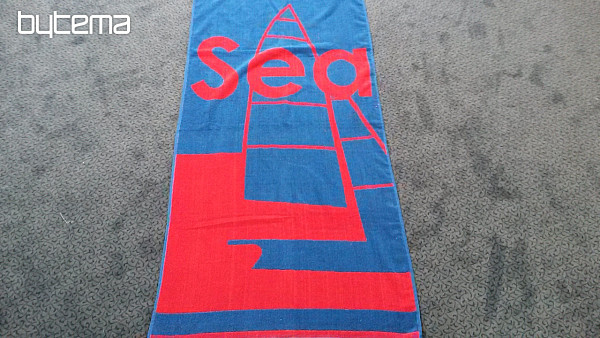 Handtuch am Strand SEA 80x160 blue/red