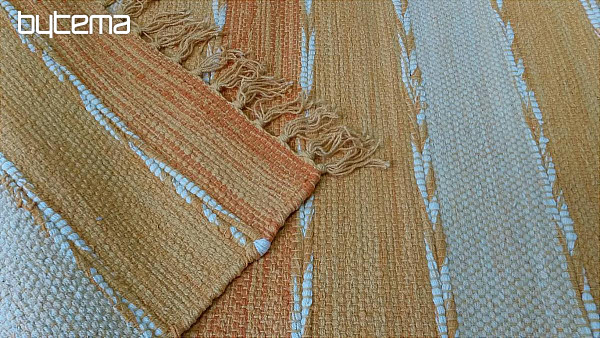 Teppich aus Baumwolle STREIFEN orange