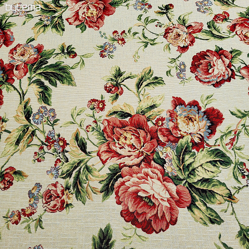 Gobelinstoff GROSSE CREME ROSE