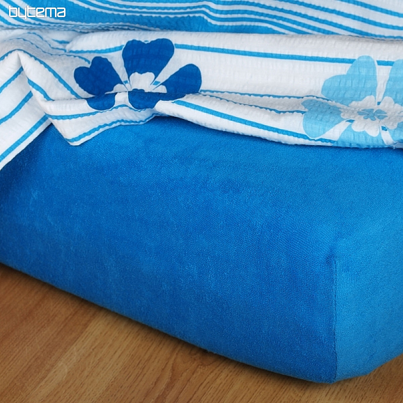 Frottee-Bettlaken Farbe blau royal