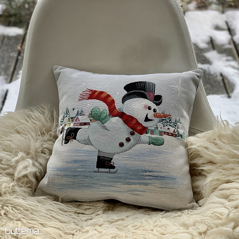 Weihnachtsteppich SCHNEEMANN AUF SCHLITTEN