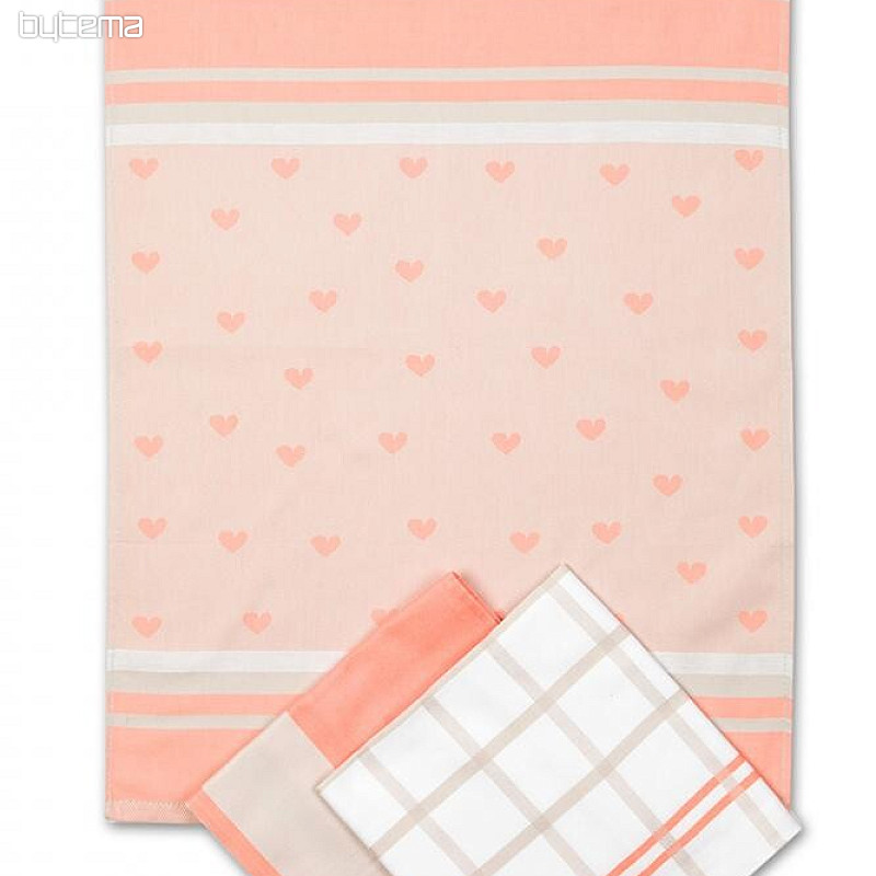 Extra saugfähige Jacquard-Handtücher LACHSHERZEN