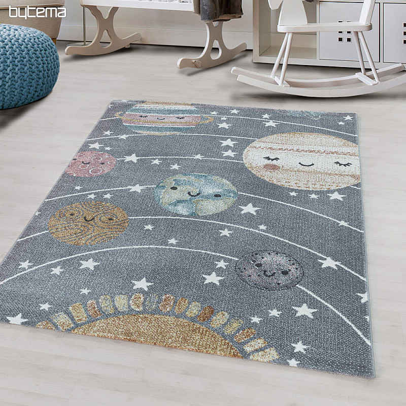 Luxuriöser Kinderteppich FUNNY space grey