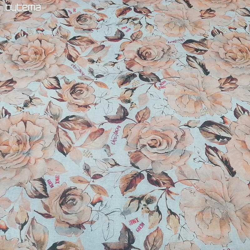Weihnachtsdekostoff Harmony Blumen