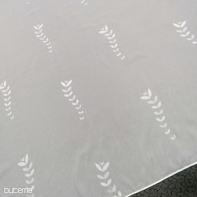 Weißer Vorhang weiß - weiße Blätter 12159 300 cm