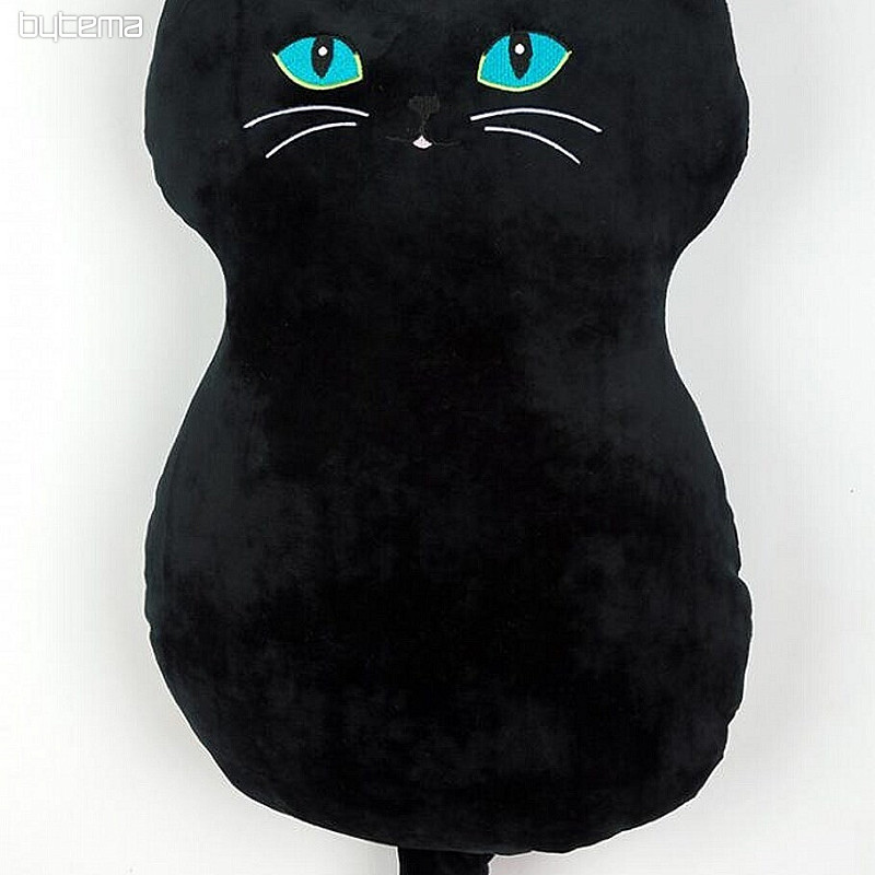 Kissen Katze aus schwarzem Elasthan