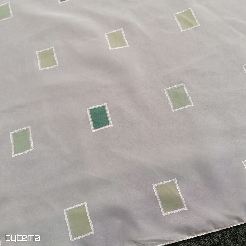 Grüner Würfel-Voile-Vorhang