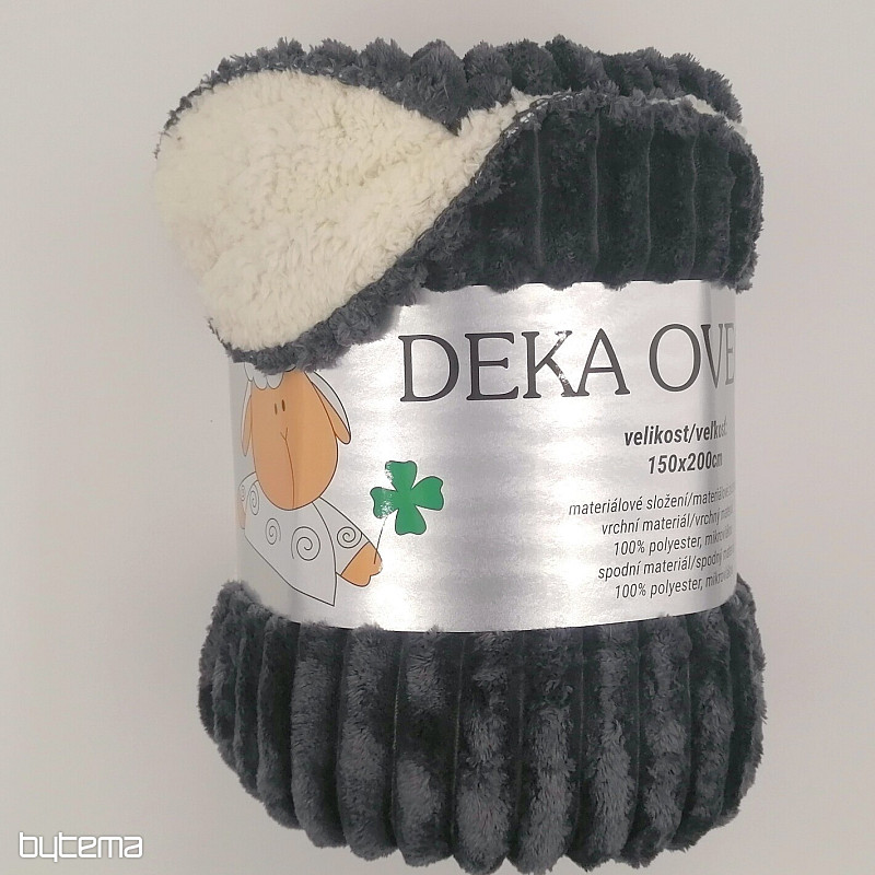 Mikrofaserdecke EXTRA WEICH SCHAF Cord - Anthrazit