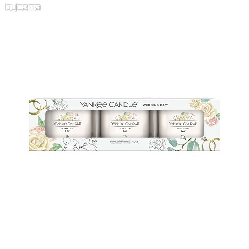 Kerze YANKEE CANDLE Duft WEDDING DAY SET von 3 Stück