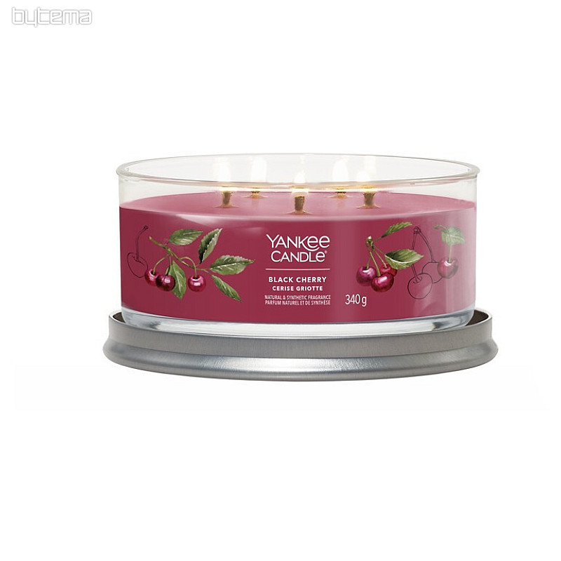 Kerze YANKEE CANDLE Duft BLACK CHERRY TUMBER MEDIUM 5 Dochte