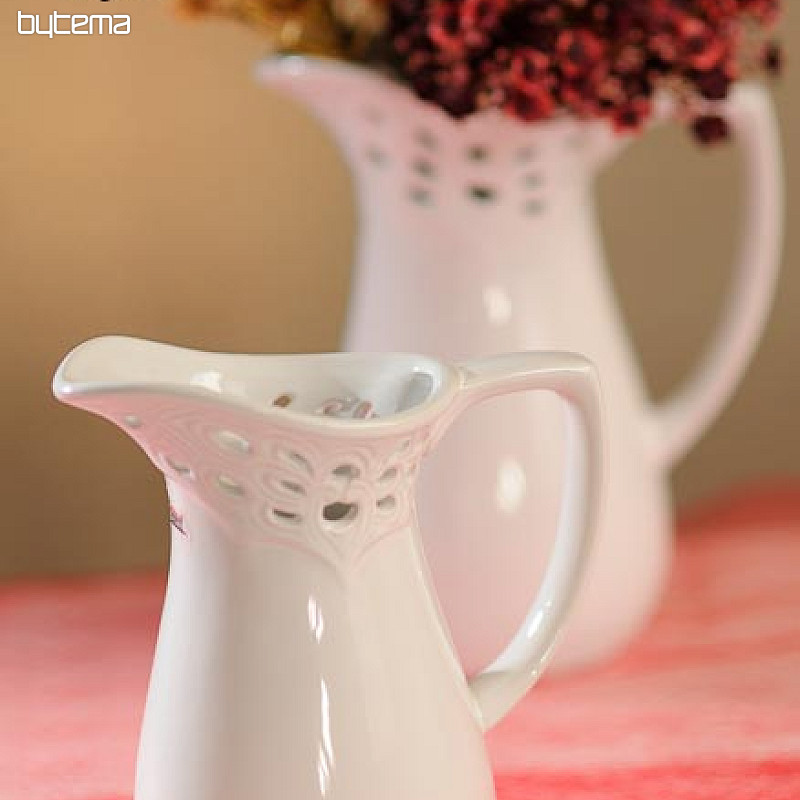 Vase LACE JUG weiß