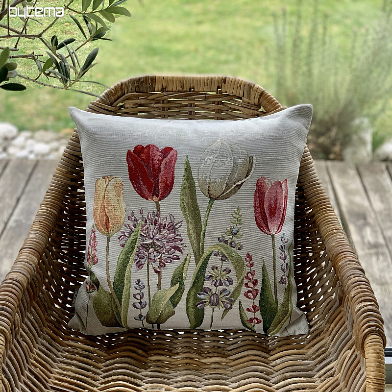 Gobelin-Kissenbezug TULIP SPRING III