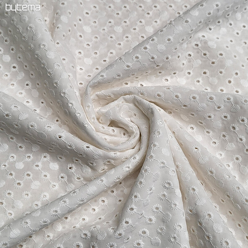 Bestickter Musselin CREME