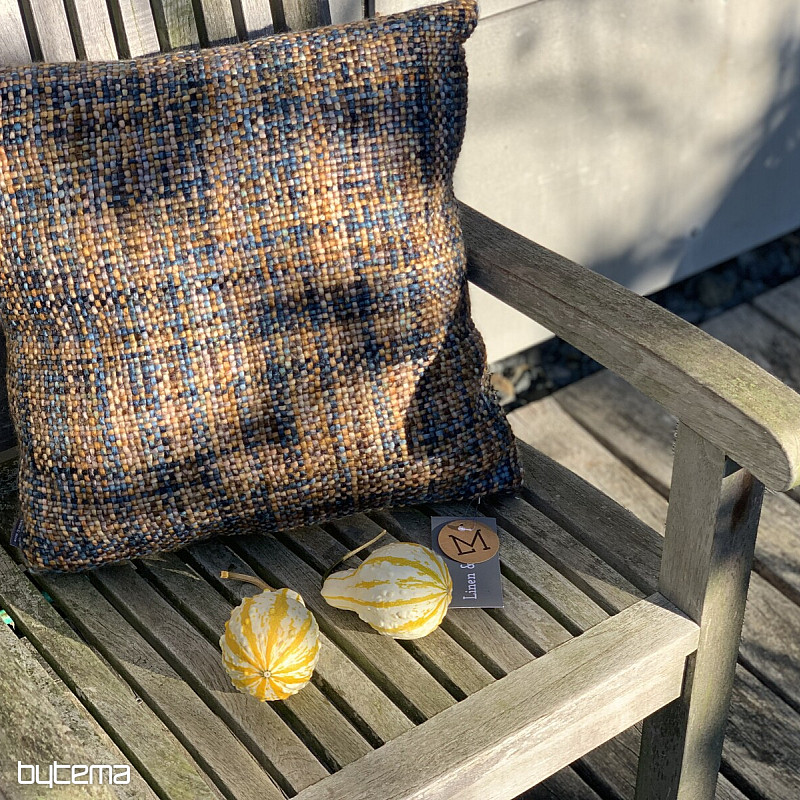 Luxuriöses Dekokissen YARA BLAU