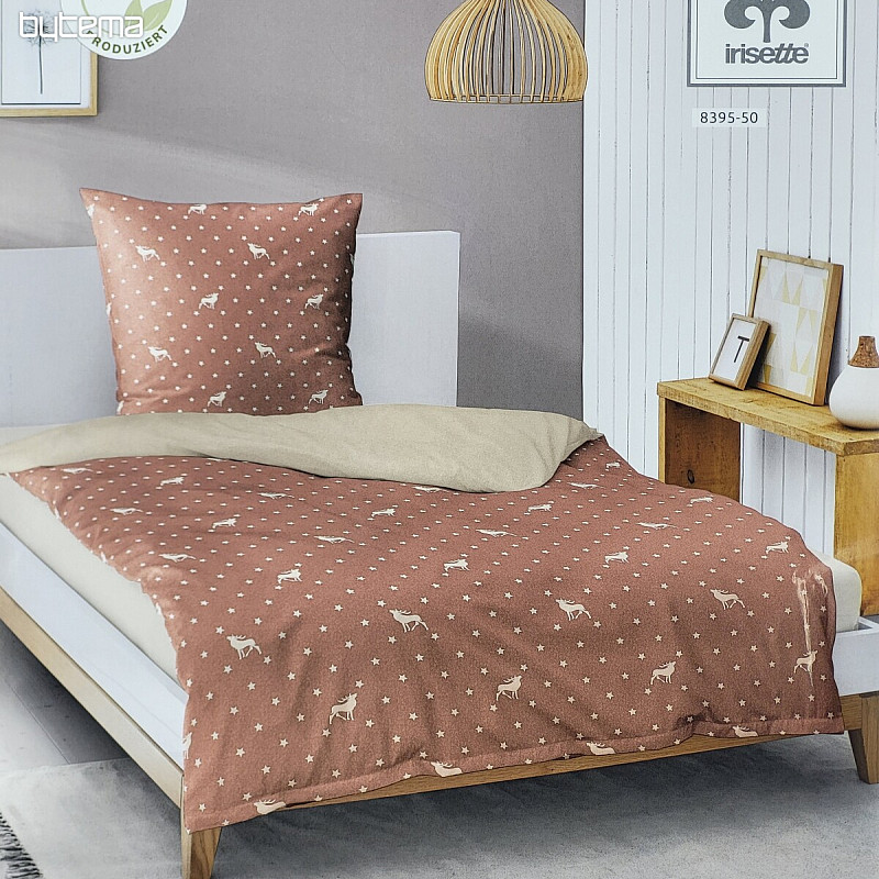 Luxuriöse Flanellbettwäsche IRISETTE 8395-50 PANDA lachs