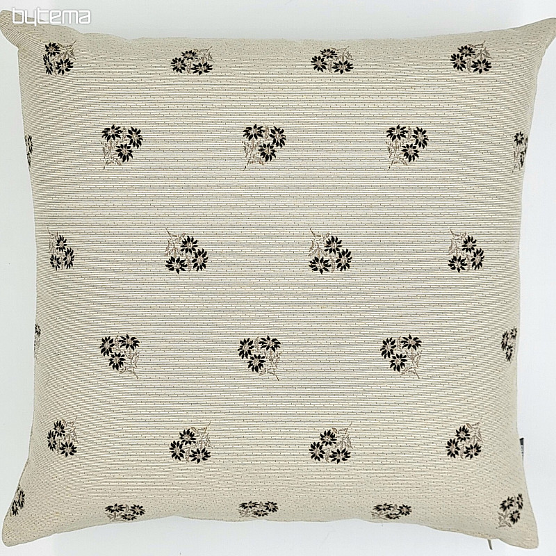 Dekorativer Bezug ALPENBLUMEN Jacquard BEIGE
