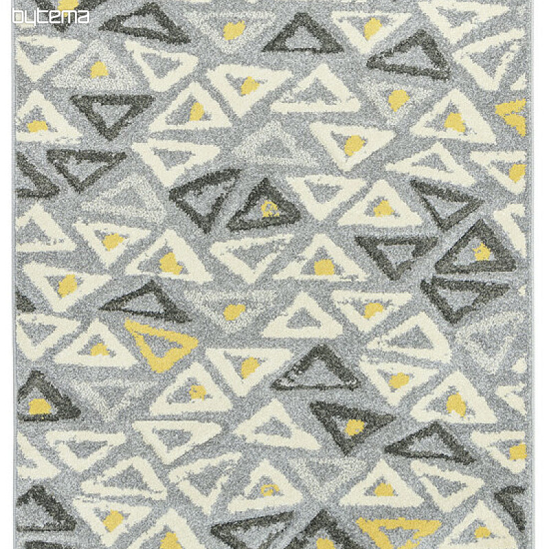 Stück Teppich PORTLAND schwarz und gelb